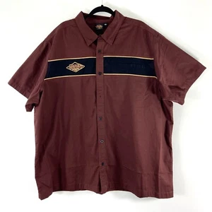 Harley-Davidson Shirt Men’s 3XL Burgundy Performance Short Sleeve Button Up New - Picture 1 of 12