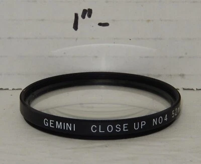 Gemini 52mm Close Up No 4 CAMERA Lens FILTER DIGITAL OR FILM - Image 1 of 3