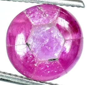 3.95 Ct Natural Pink Trapiche Ruby Certified Untreated Cabochon Shape Gemstone - Picture 1 of 7