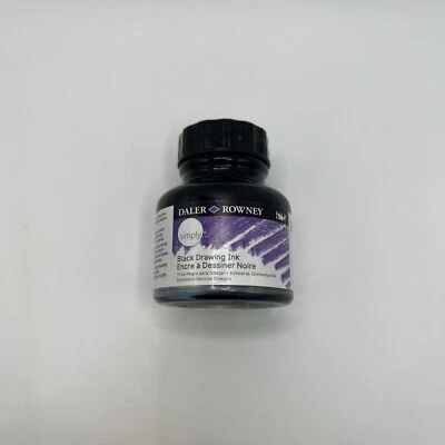 Daler-Rowney Simply Black Drawing & Calligraphy Ink 1 fl oz. New