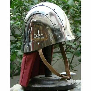 Medieval BYZANTINE 18GA Steel Knight Armor Helmet  - Imagen 1 de 2