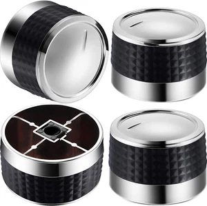 4Pc Grill Control Knob Gas Burner Knob Chrome Plated Plastic Grill D Shape Valve - Picture 1 of 7