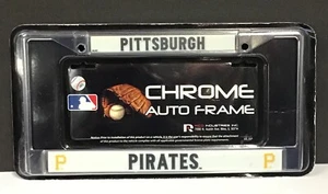 Pittsburgh Pirates MLB / Chrome Metal License Plate Tag Frame / Auto Mancave - Picture 1 of 4