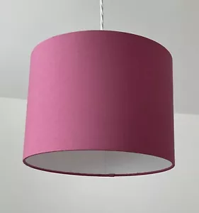 Lampshade Dusky Pink Cotton Drum Light shade - Picture 1 of 12