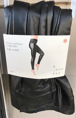 Leggings A New Day talla XL (16) negros imitación cuero cintura alta caja abierta N Foto 1 de 4