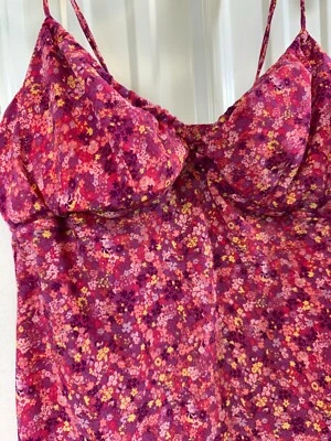 Vestido Babydoll De Colección Express Y2K Sin Mangas Talla 11/12 M Floral Romántico Cottagecore Foto 1 de 4