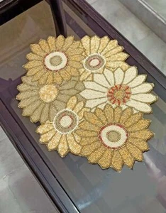 Hand Embroidered Table Runner for Center Table -Set of 4 - Picture 1 of 3