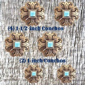 Los Alamos Antique Copper Finish Saddle Set CON447-D-A-AC-SD-SET-1 - Picture 1 of 4