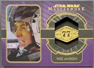 2020 Star Wars Masterwork Wes Janson Rebel Alliance Dog Tag Purple 11/50 - Picture 1 of 3