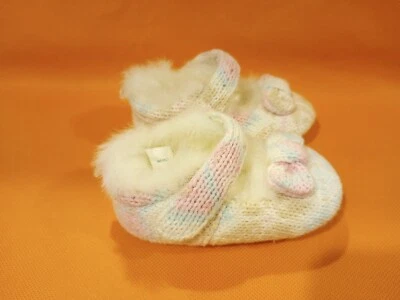 Baby Gap Girls 3-6 Month Anfant Size 3 Multicolor Faux Fur Girls Crib Shoes - Image 1 of 4