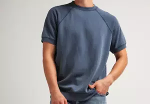 Richer Poorer Men's Vintage Recycle Fleece Raglan Sweatshirt Moonlit Ocean Small - Picture 1 of 3