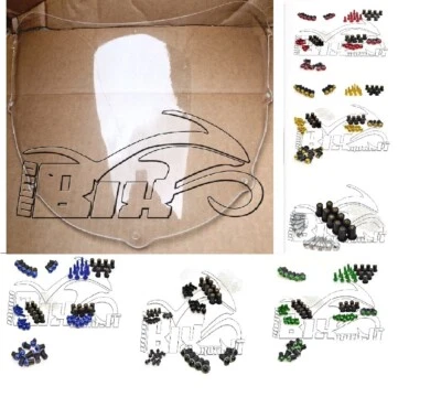 PLEXIGLASS DOME APRILIA RS 250 1995 1996 1997 CLEAR TRANSPARENT + ERGAL SCREWS - Image 1 of 4