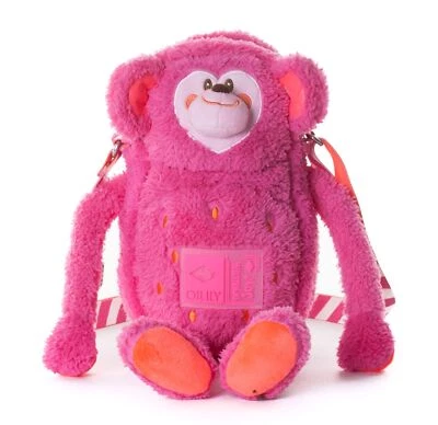 Oilily Books Monkey Shoulder Bag Umhängetasche Tasche Fuchsia pink