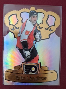 Eric Lindros GOLD CROWN DIE-CUTS 1997-98 Pacific Crown Royale #25 Philadelphia