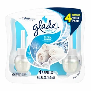 Glade Plugins Duftöl Lufterfrischer sauberes Leinen 4 Stück 2,68 flüssige Unze - Bild 1 von 4