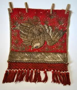 Japan Sumo Wrestler's Ceremonial Apron Kesho Mawashi Antique 19th C Gold Thread - Picture 1 of 9