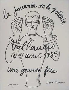 Jean MARAIS : Vallauris, Journée de la poterie, Lithographie signée - Imagen 1 de 7