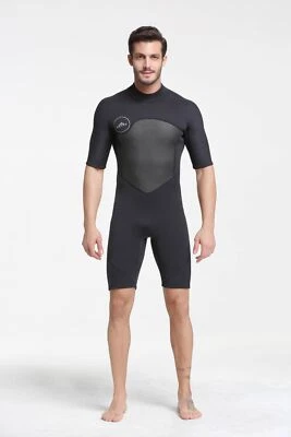 SBART Mens 2mm Shorty Wetsuit, Full Body Diving for Diving Snorkeling Surfing Swimming
