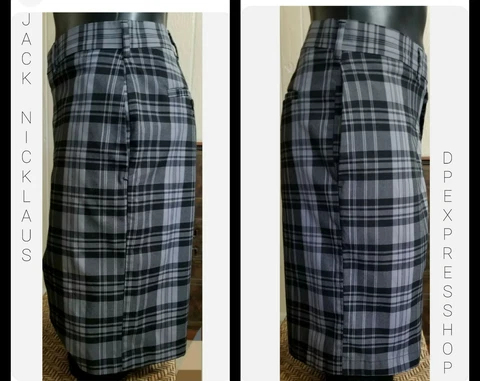 Jack Nicklaus Performance Black Grey Plaid Men’s Golf Shorts *Size 40 *Check Fit Cover