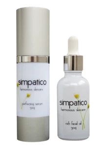 Simpatico SET Perfecting Serum and Rich Facial Oil Anti Aging Skin Care - Picture 1 of 12