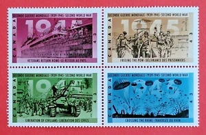 Canada Stamp #1544a "Second World War 1945" se-tenant BLK4 MNH 1995 - Picture 1 of 1