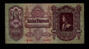 BILLETE DE BANCO HÚNGARO (1) 100 PENGO 1. 7 . P 198 Fine Plus 1930 - Imagen 1 de 2