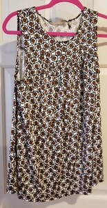 ❤❤ Tommy Bahama Mujer Top Sin Mangas Seda Marrón Negro Patrón Talla L - Imagen 1 de 9
