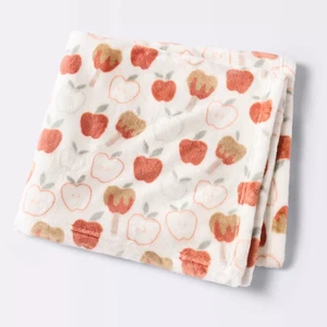 Cloud Island 40" x 30" Fall Halloween Printed Apple Baby Blanket NEW - Picture 1 of 3