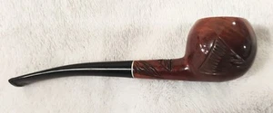 MERICO ROGUE Pipa mela incisa radica importata stelo gomma ebanite originale - Foto 1 di 5