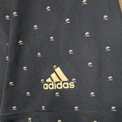 Polo de golf Adidas para hombre 2XL estampado integral estampado geométrico árbol bonsái azul Foto 1 de 4