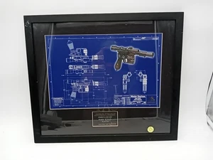 Han Solo's Blueprint DL-44 Blaster from Star Wars Master Replicas #ues3 - Picture 1 of 6