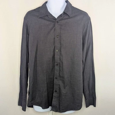 Camisa Michael Kors Para Hombre Grande Gris Italiana Tranquila Lujo Profesional Ropa de Trabajo Foto 1 de 4