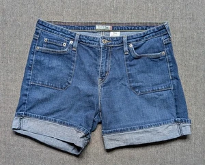 Levis Women Short Shorts Blue Cotton Denim Shorts 545 Jeans Size 12 - Picture 1 of 6