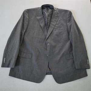Paul Fredrick 52L Gray Zip Pocket Stretch Wool Blazer Suit Jacket Sport Coat - Picture 1 of 12