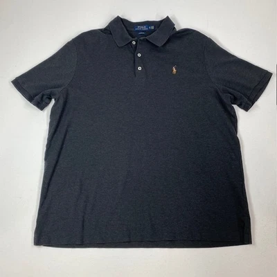 Polo Ralph Lauren Mens Classic Fit Polo Shirt XL Flesh Pony Logo Gray - Image 1 of 4
