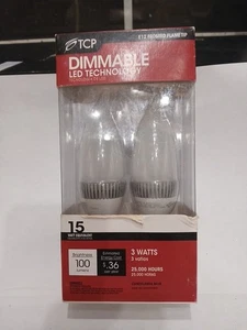 TCP E15 Flammenspitze dimmbar LED Technologie 3 Watt Kandelaber Sockel #RLDCF3W30Kf2 - Bild 1 von 2