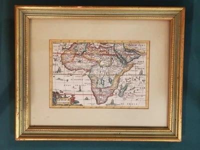 Antique Map of Africa - 17th-18th Century Hand Colored Engraving - Image 1 of 4
