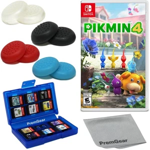 **NEU-VERSIEGELT** Pikmin 4, Nintendo Switch + 8 Daumengriffe, Spielehalter & Tuch - Bild 1 von 7