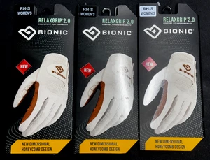 3 Pack New Bionic Women's Relax Grip 2.0 RH-S Golf Gloves Size: S Caramel - New - Picture 1 of 10