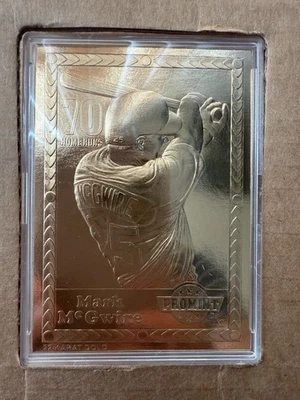 MARK MCGWIRE 1998 PROMINT LIMITED EDITION 22KT GOLD "70 HOMERS" BIC MAC INSERT!! - Image 1 of 4