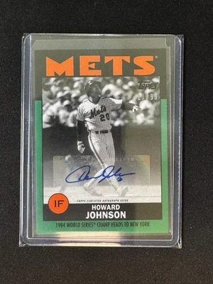 2021 TOPPS ESPN ONCE UPON A TIME IN QUEENS HOWARD JOHNSON GREEN AUTOGRAPH /99 - Image 1 of 4
