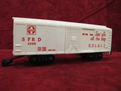 Coche de carga Marx 3280 Santa Fe SFRD plástico vintage BLANCO Foto 1 de 4