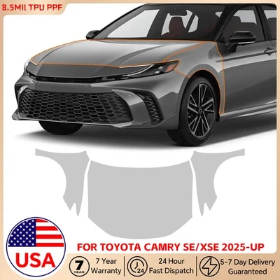 For Toyota Camry 2025-UP Hood Fender Precut Paint Protection Film Clear PPF TPU - Image 1 of 4