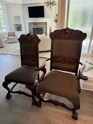 14 Chippendale Style Carved Mahogany Back Dining Chairs 20th  - Image 1 of 4