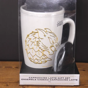 HBO Game of Thrones STARK Coffee Travel Mug w/Lid GIFT SET Cappuccino Latte NEW! - Picture 1 of 7