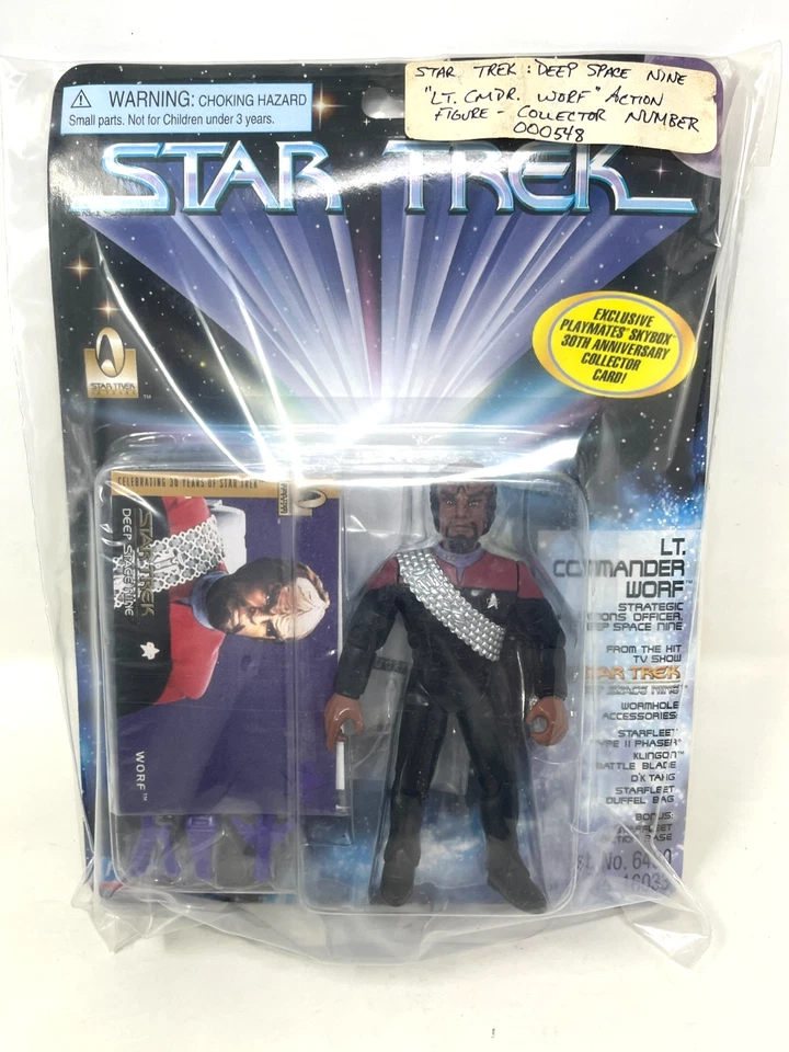 1996 Playmates Star Trek Ds9 LT Commander Worf Skybox 30th Anniversary Card