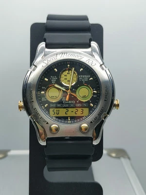 Orologio Uomo Vintage Casio AW-503 ' SPEED MEMORY 100' 384 Modulo (anni '90) RARO - Immagine 1 di 4