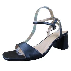 Un nuovo giorno nero sintetico donna sandalo tacco 11 blocchi scarpa elegante con cinturino - Foto 1 di 7