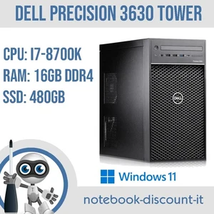 DELL PRECISION 3630 Tower CPU i7-8700K Ram 16Gb DDR4 SSD 480Gb Win11Pro - Bild 1 von 6