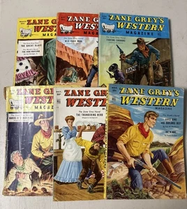 6 Zane Grey's Western Magazines 1950 March, May, June, July, October & November - Imagen 1 de 15